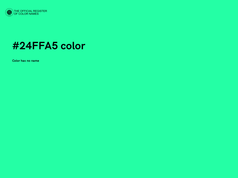 #24FFA5 color image