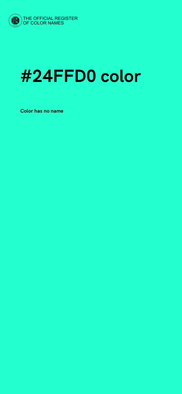 #24FFD0 color image