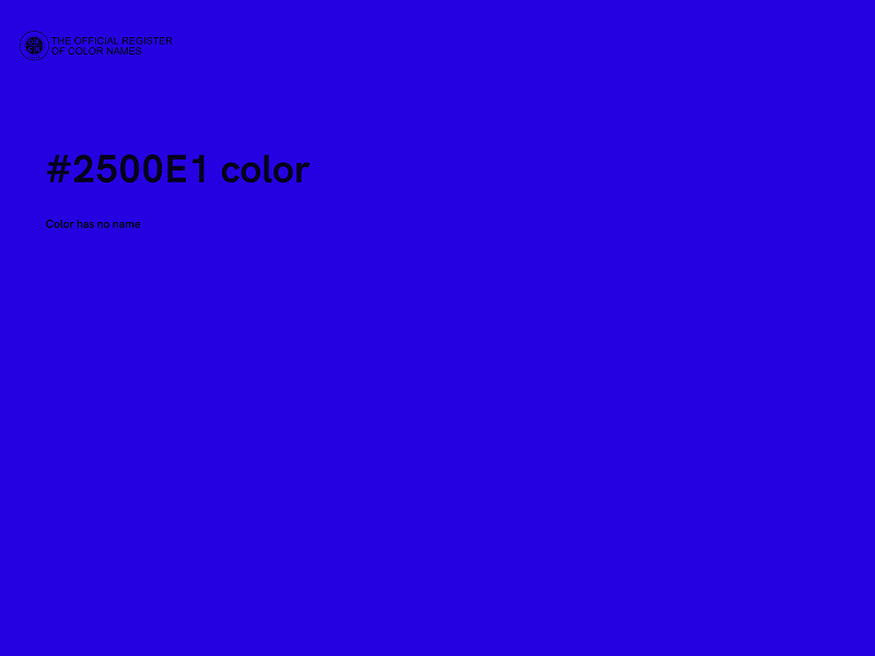 #2500E1 color image