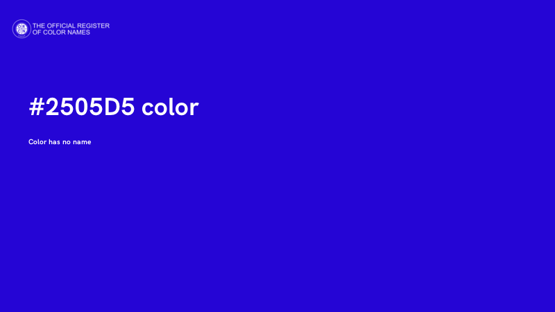 #2505D5 color image