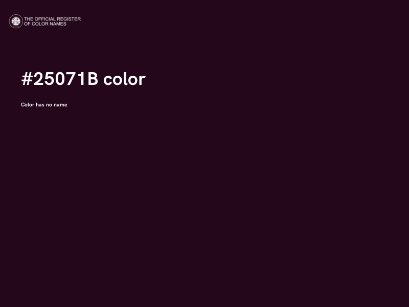 #25071B color image