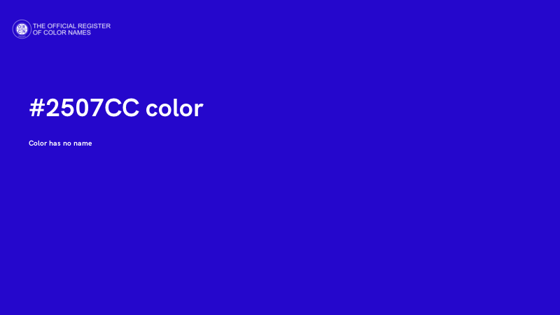 #2507CC color image