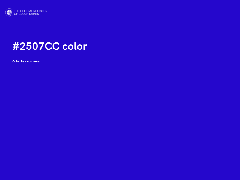 #2507CC color image