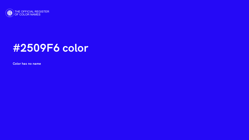 #2509F6 color image