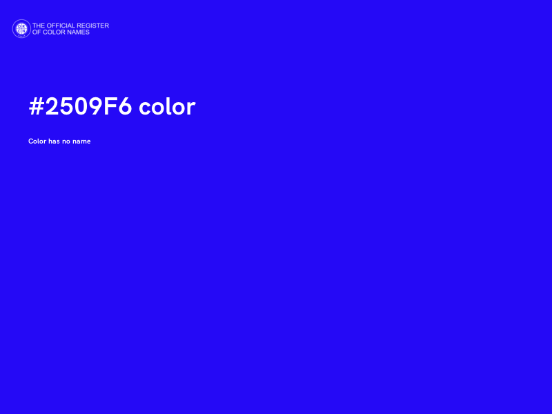 #2509F6 color image