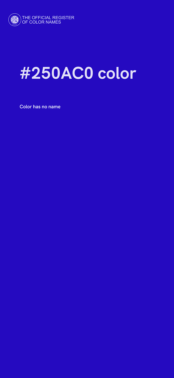 #250AC0 color image