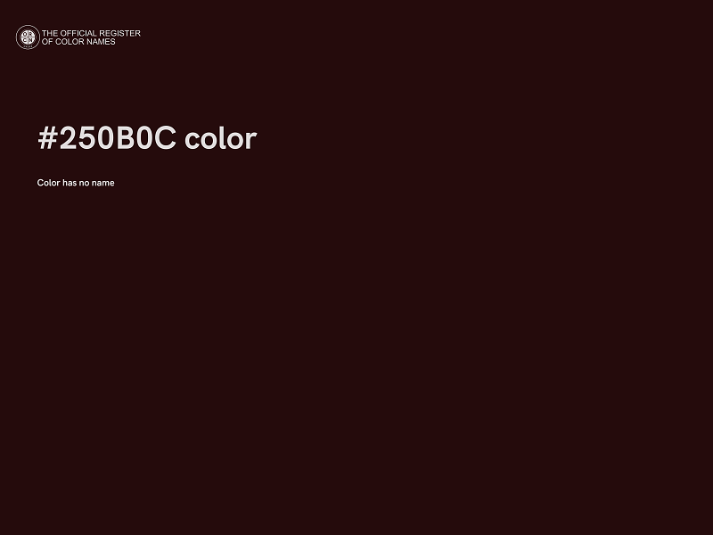 #250B0C color image