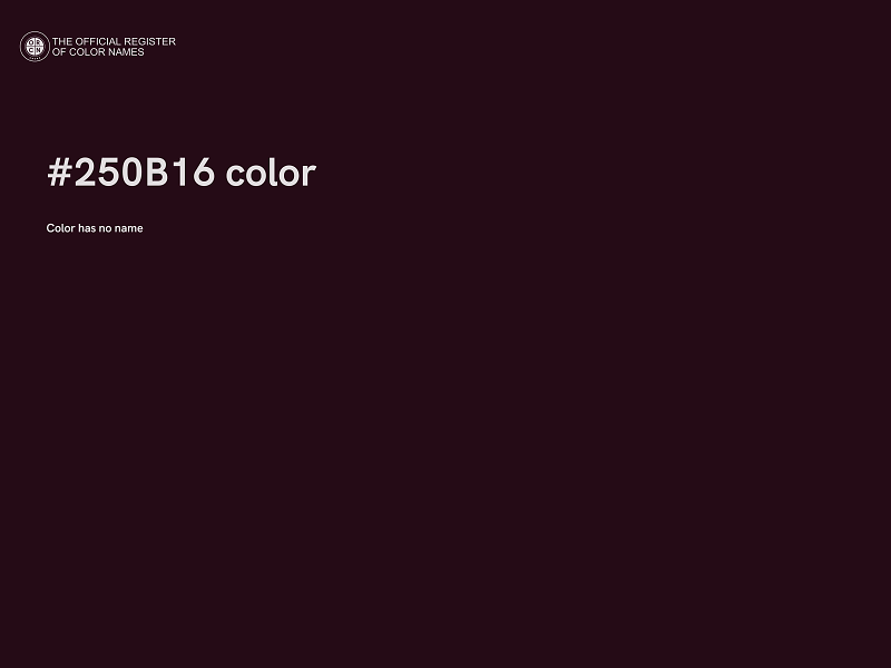 #250B16 color image