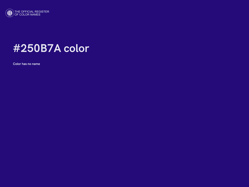 #250B7A color image