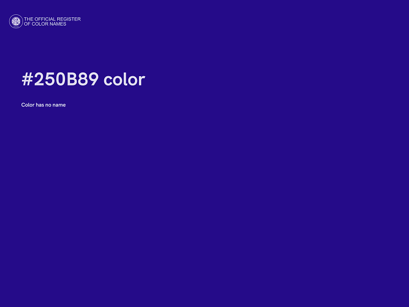 #250B89 color image