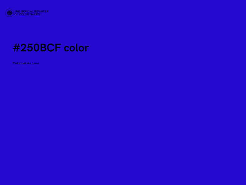 #250BCF color image