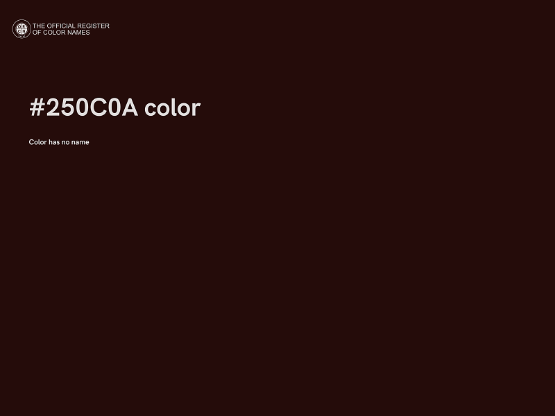 #250C0A color image