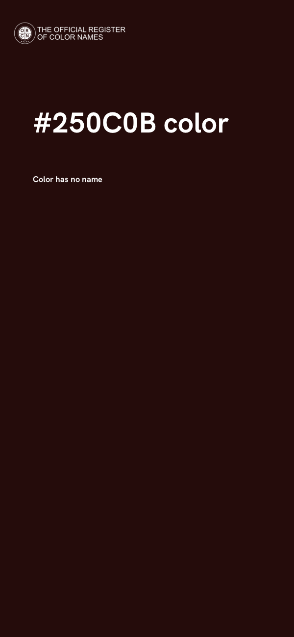 #250C0B color image