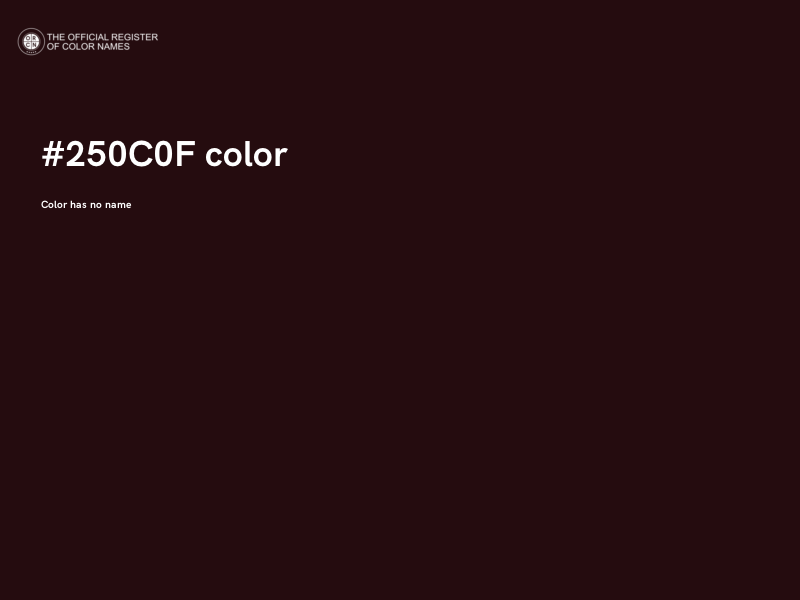 #250C0F color image