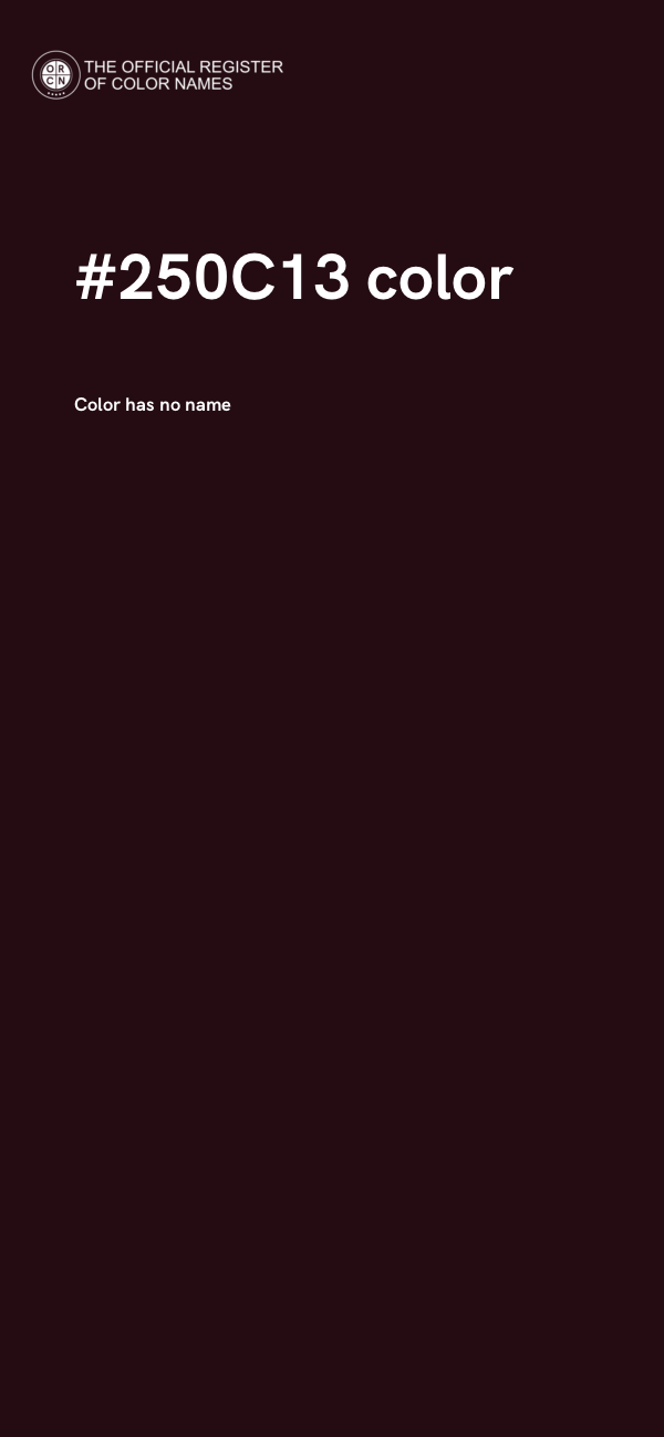 #250C13 color image