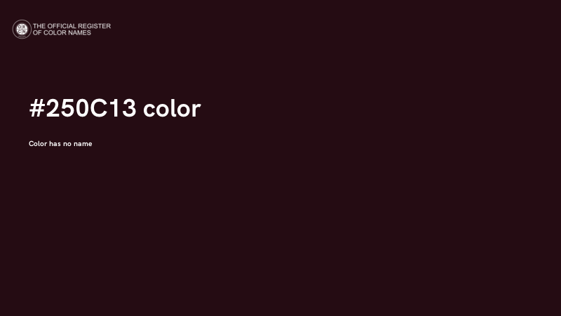 #250C13 color image