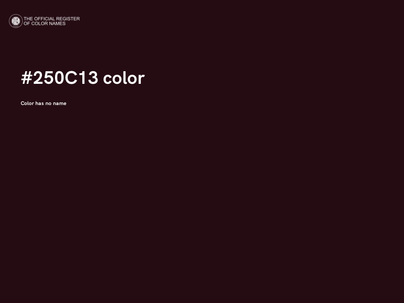 #250C13 color image