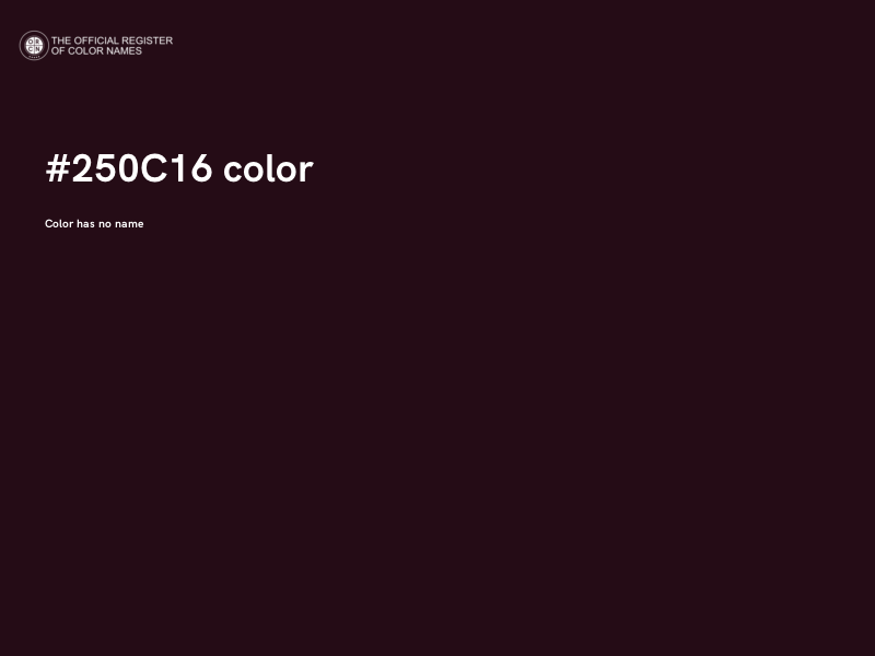 #250C16 color image
