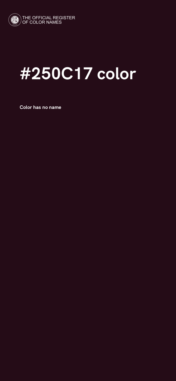 #250C17 color image