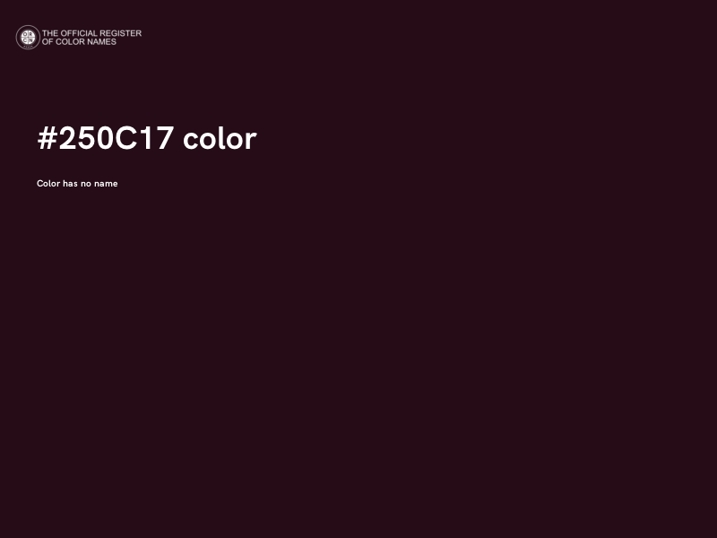 #250C17 color image