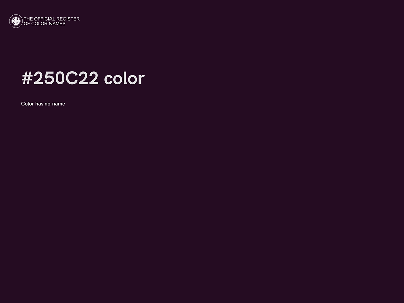 #250C22 color image