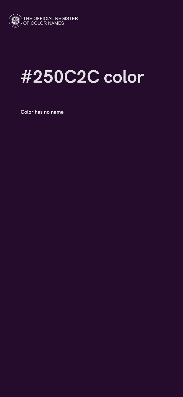 #250C2C color image