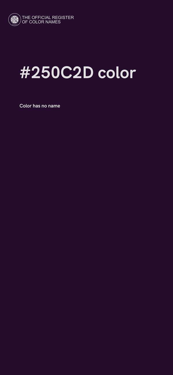 #250C2D color image