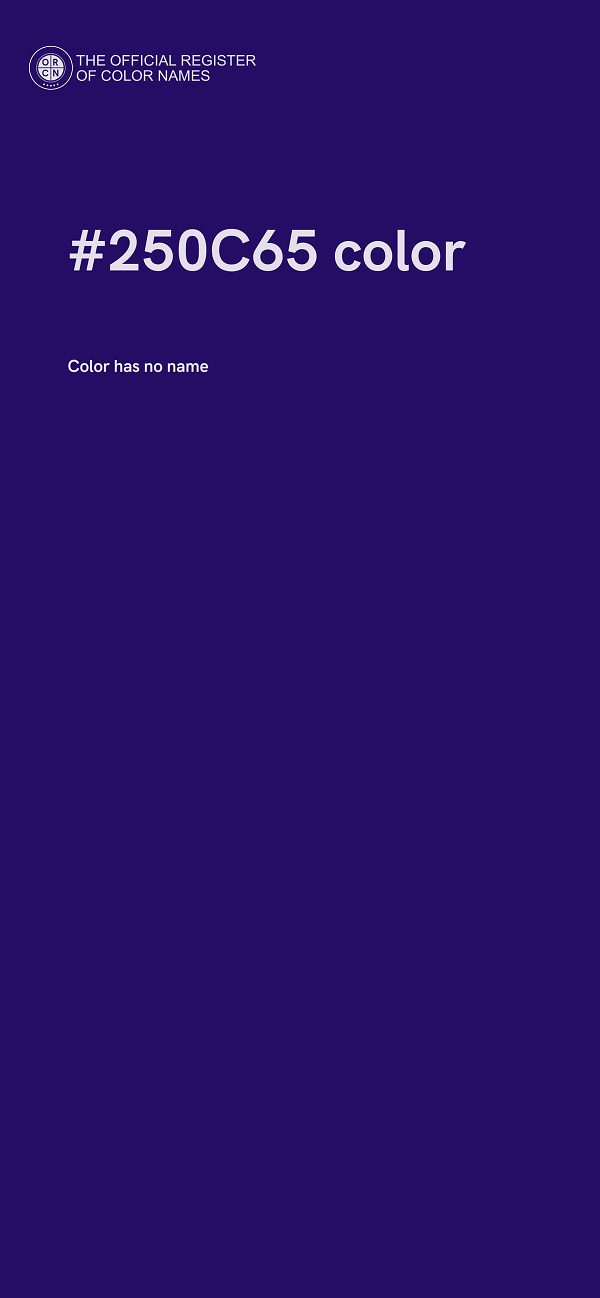 #250C65 color image