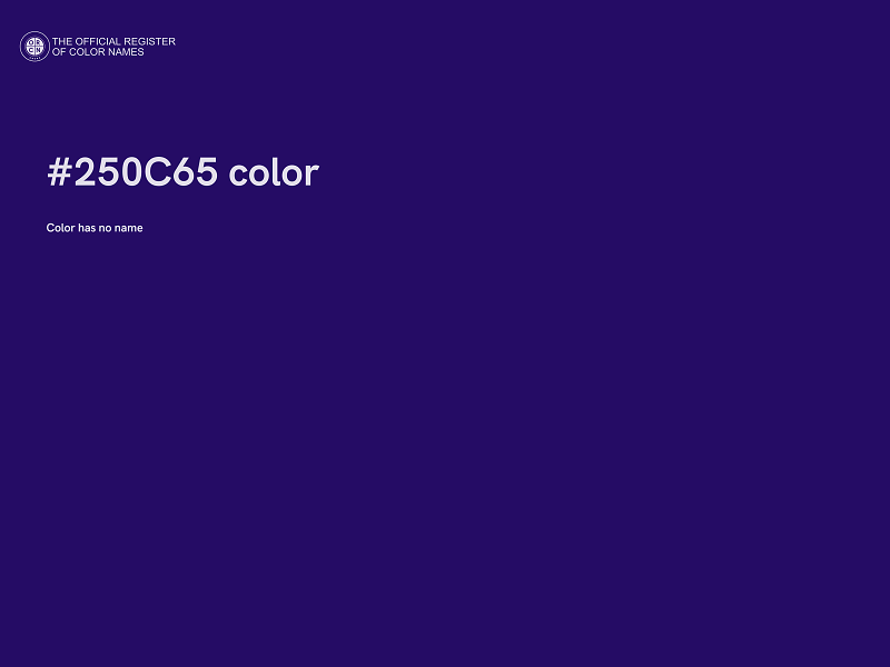 #250C65 color image