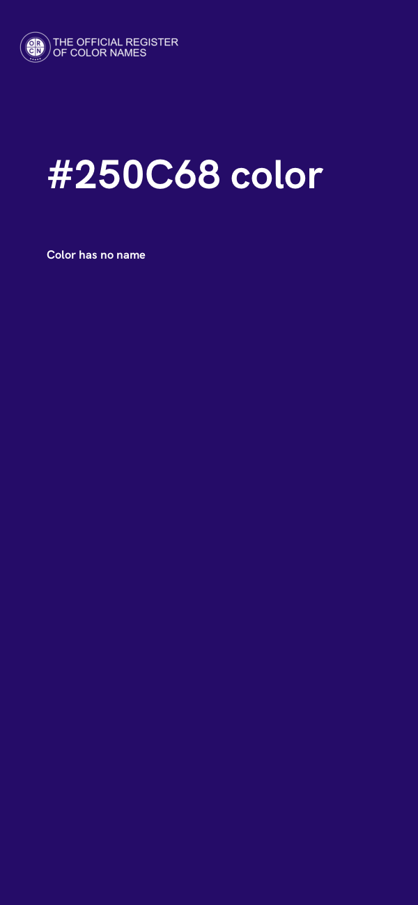 #250C68 color image