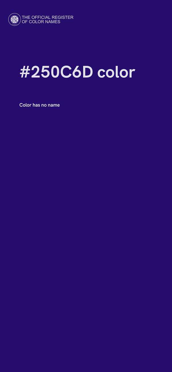 #250C6D color image