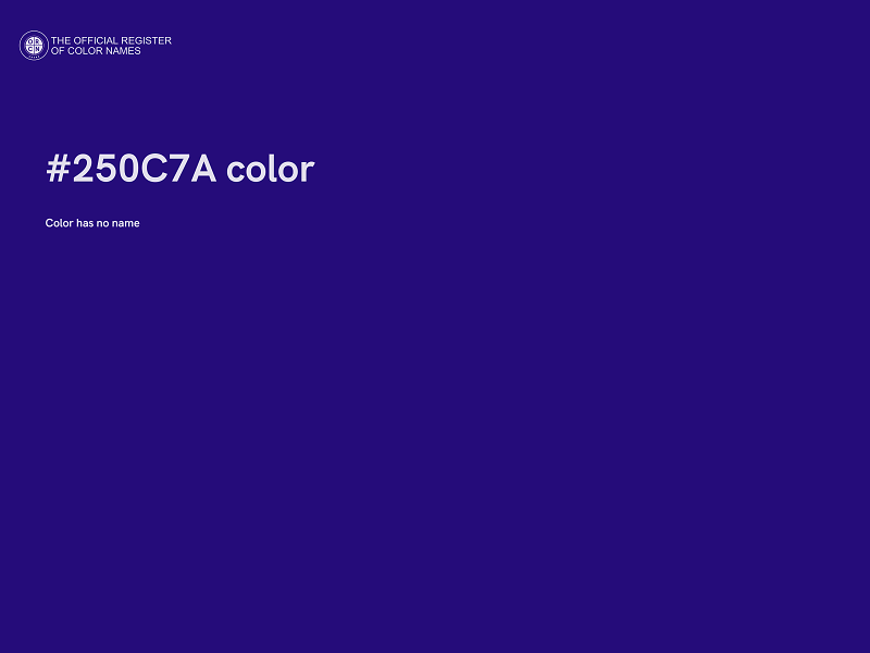 #250C7A color image