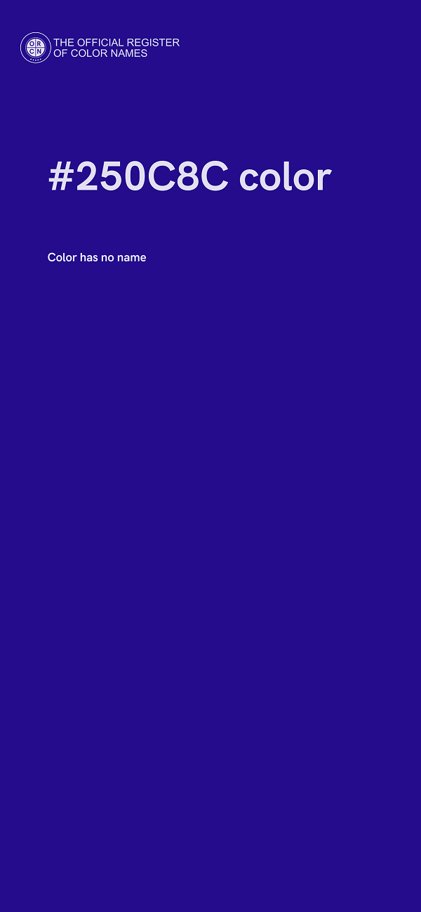 #250C8C color image