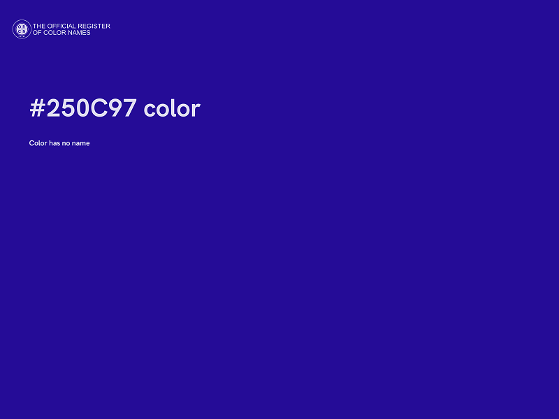 #250C97 color image