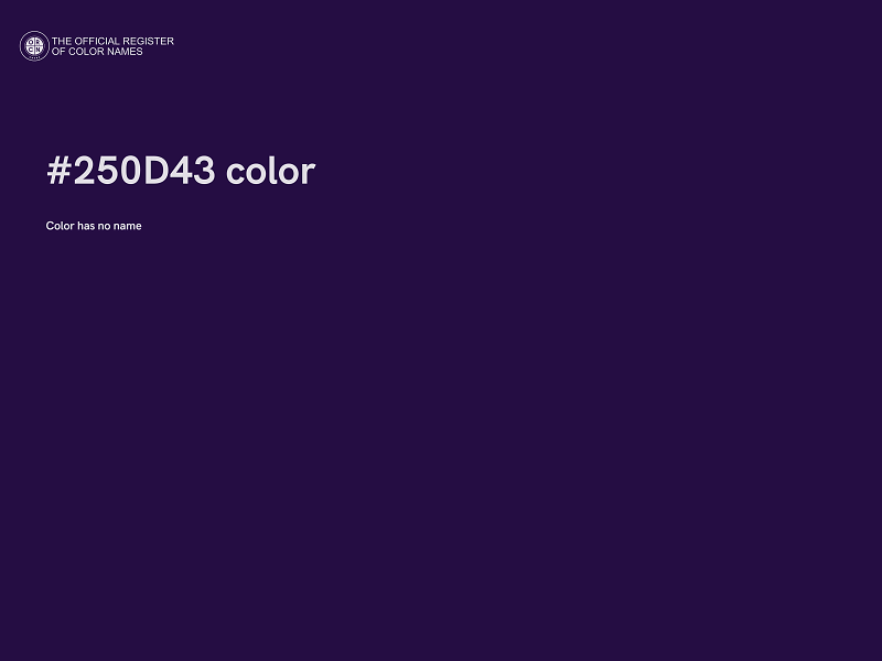 #250D43 color image