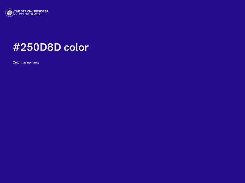 #250D8D color image