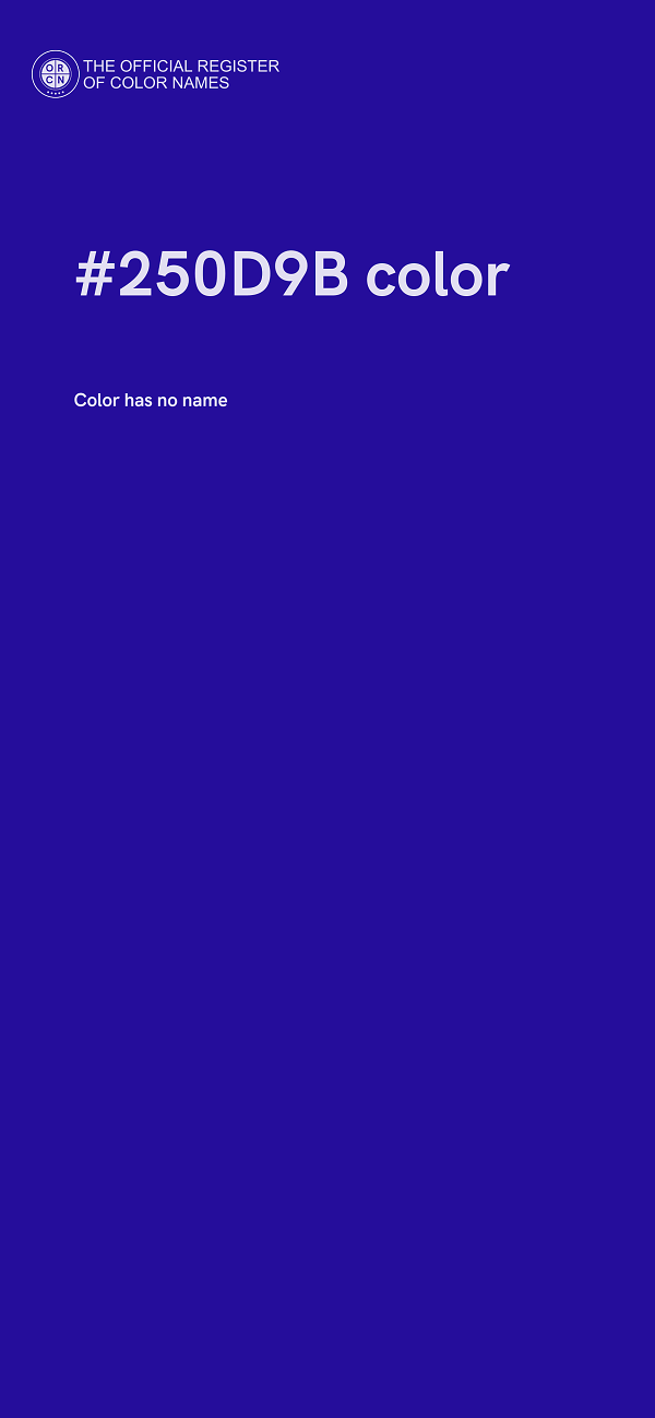 #250D9B color image