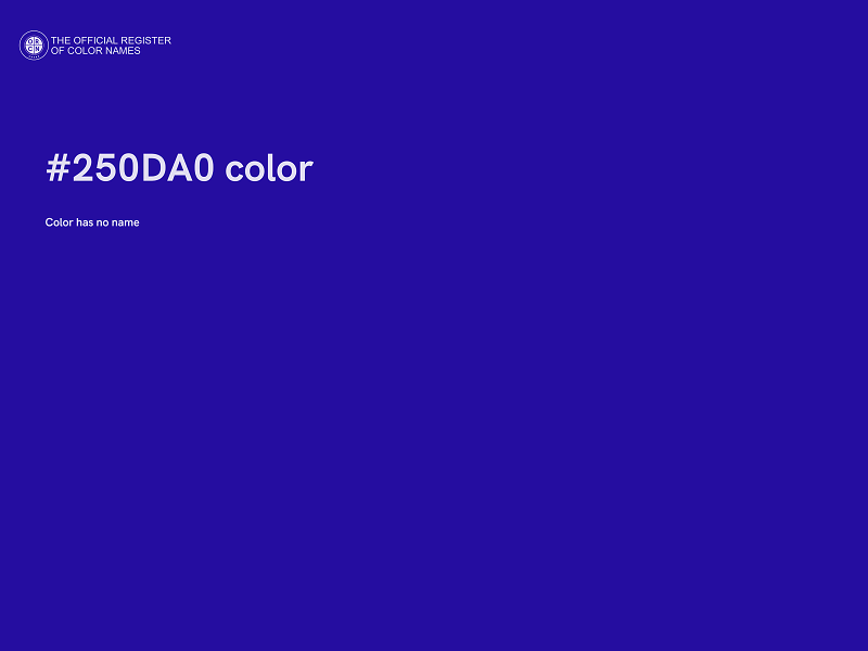 #250DA0 color image