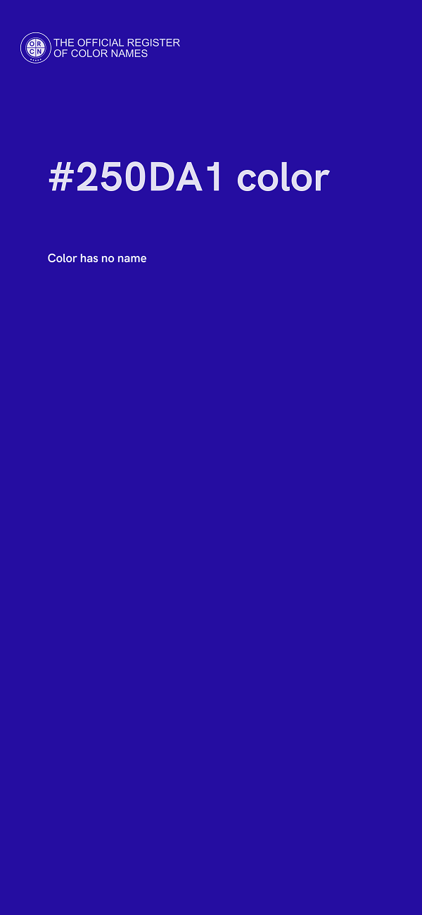 #250DA1 color image