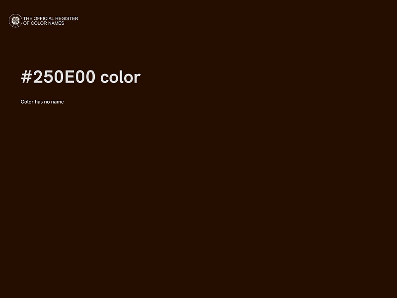 #250E00 color image