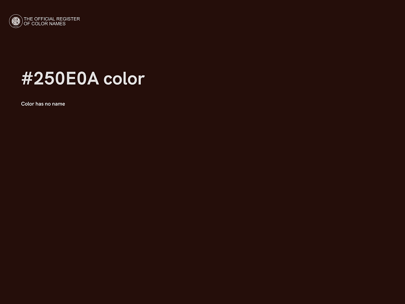 #250E0A color image