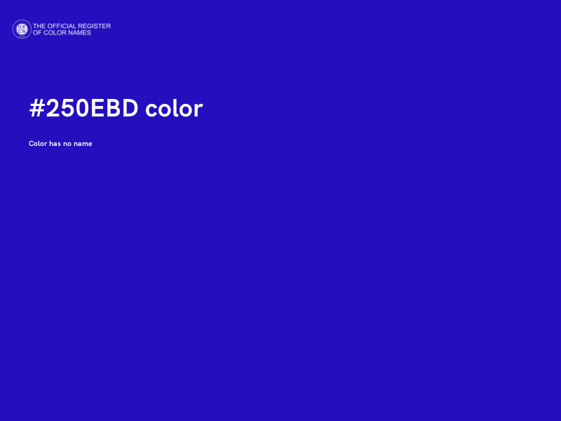 #250EBD color image