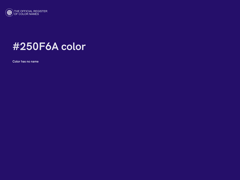 #250F6A color image
