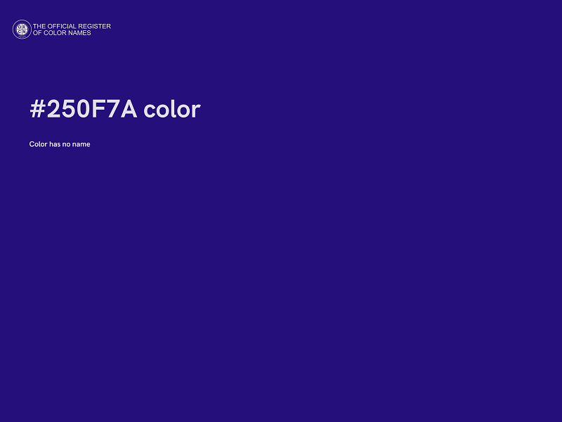 #250F7A color image