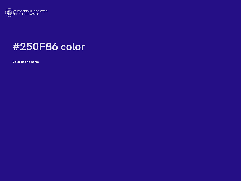 #250F86 color image