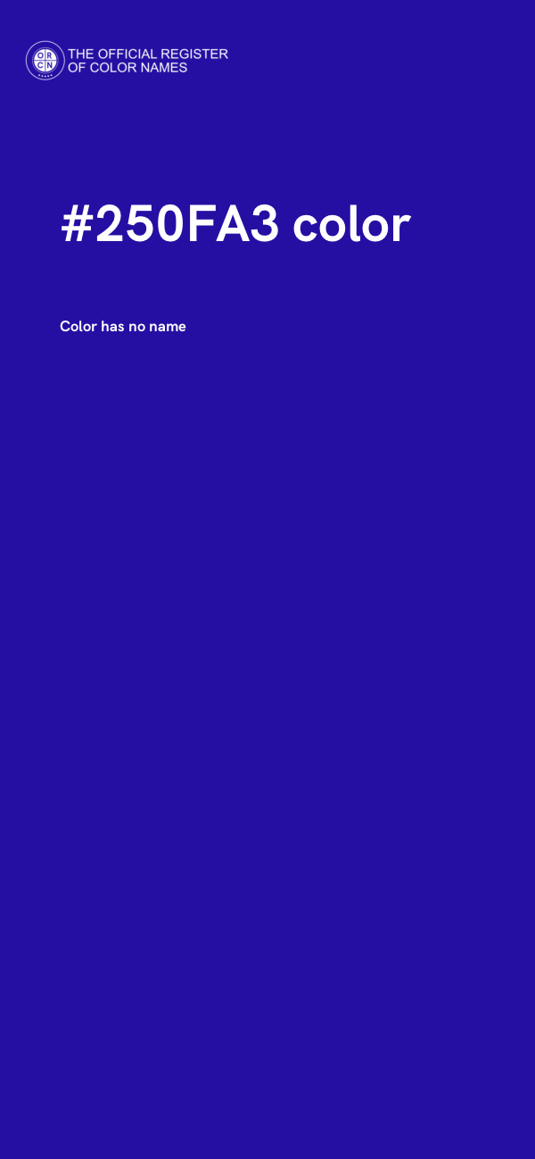 #250FA3 color image