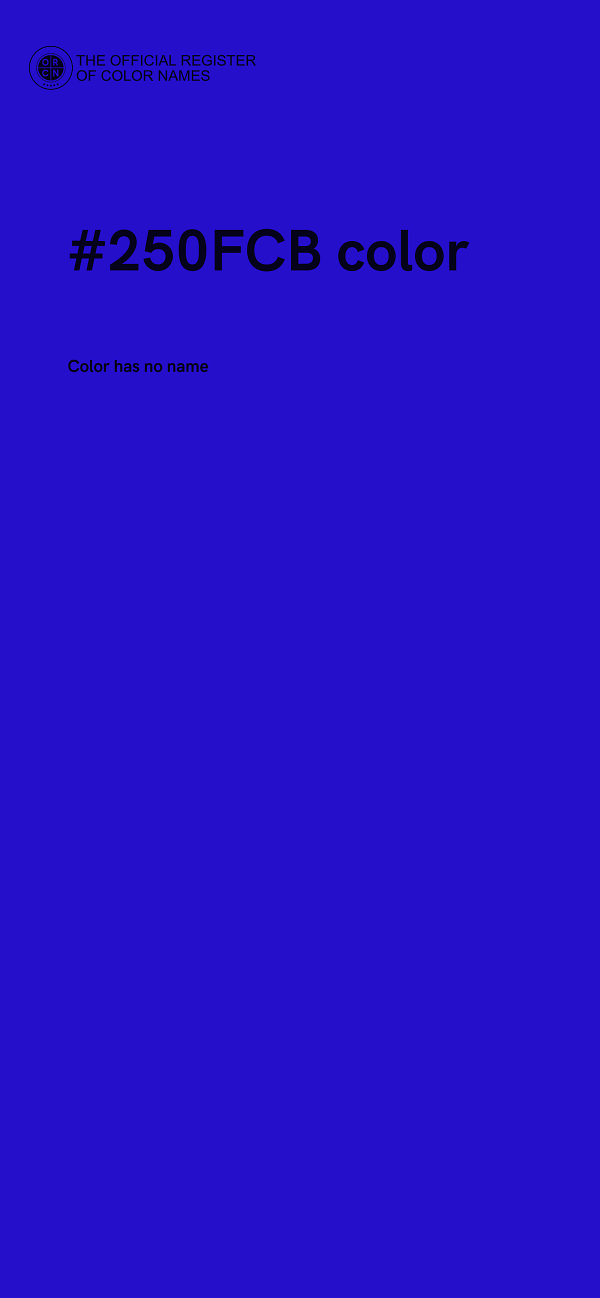 #250FCB color image