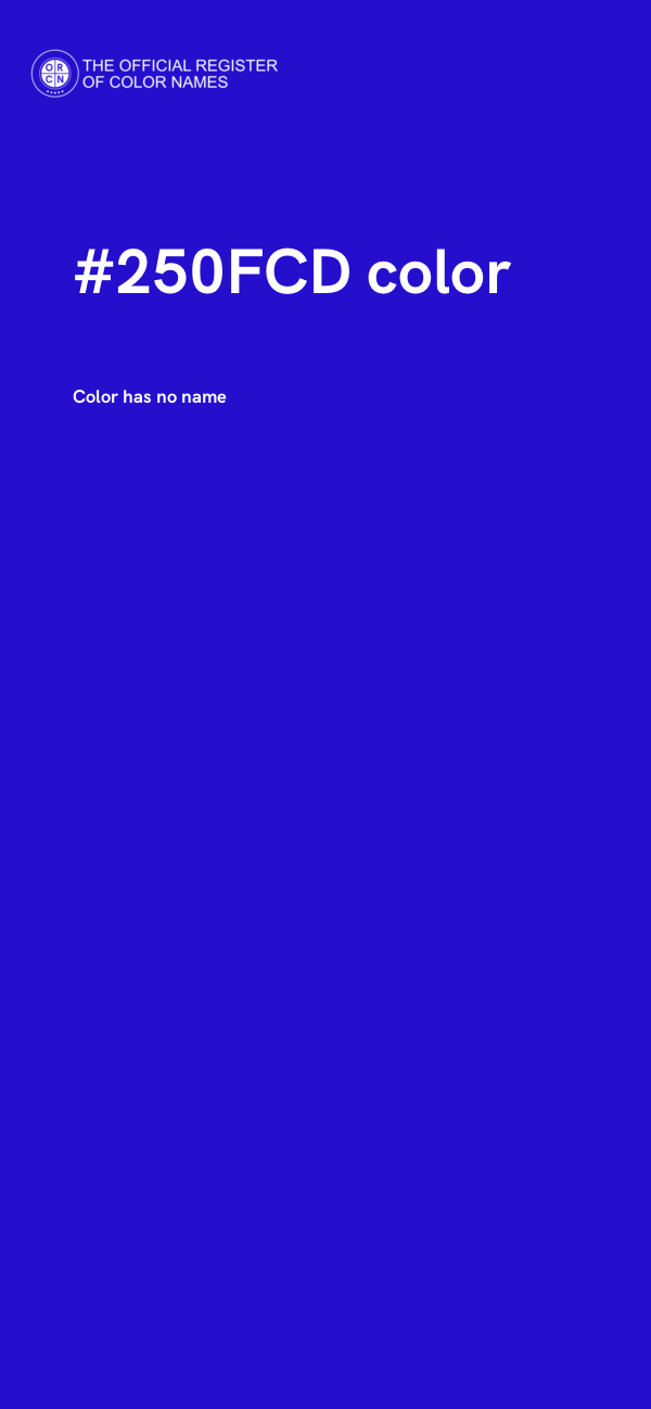 #250FCD color image