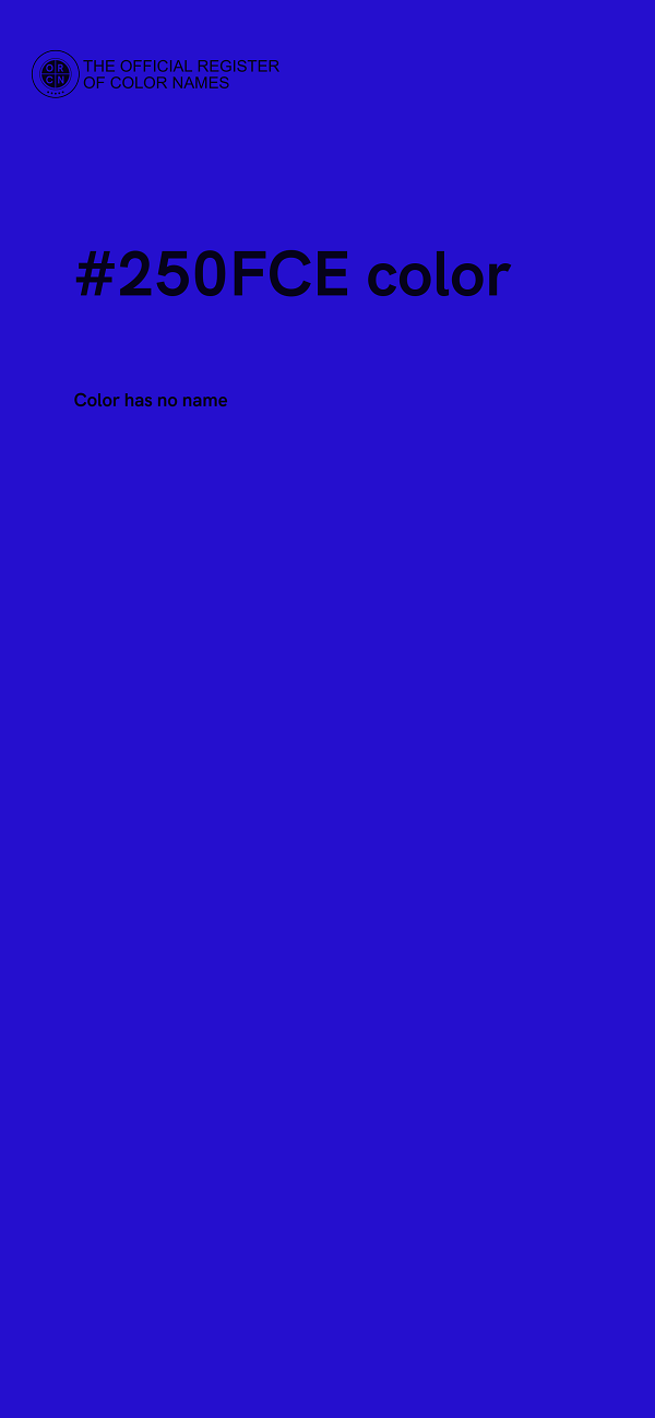 #250FCE color image