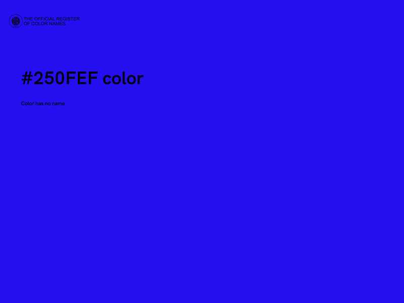 #250FEF color image